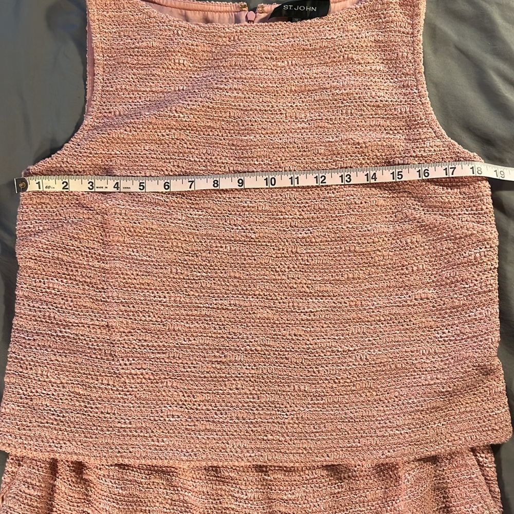 ST. JOHN Wool Blend Boucle Knit Suit Dress Career - Picture 7 of 13
